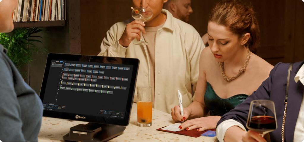 Customers reserving a table at a restaurant